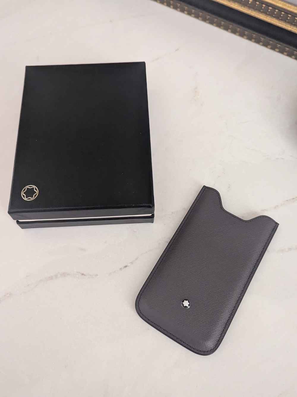 PMontblanc Black Leather Pouch